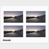 Sticker Rectangulaire Brouillard matinal sur la rivière Jackson à Grand (Feuille)