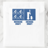 Sticker Rectangulaire Brouillon du matin, Brouillon du soir (Sac)