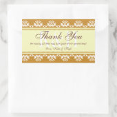 Sticker Rectangulaire Brown dentelle frontière merci hors de la ville sa (Sac)