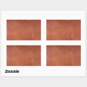 Sticker Rectangulaire Brown leather (Feuille)