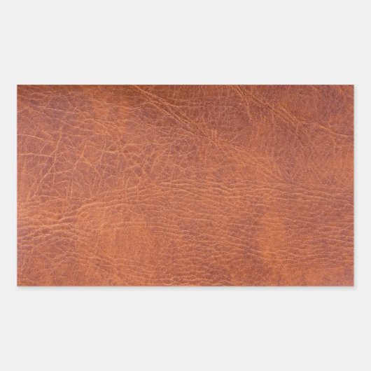 Sticker Rectangulaire Brown leather (Devant)