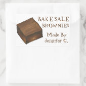 Sticker Rectangulaire Brownies de vente de gâteaux personnalisés cuits a (Sac)