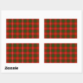 Sticker Rectangulaire Bruce tartan rouge vert plaid (Feuille)