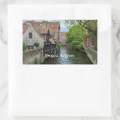 Sticker Rectangulaire Bruges, Belgique (Sac)