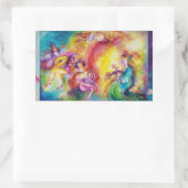 Sticker Rectangulaire BRÛLER LE CARNAVAL / Danse mascarade vénitienne (Sac)