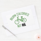 Sticker Rectangulaire Brûler les calories et non l'huile (Enveloppe)