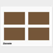 Sticker Rectangulaire Brun foncé (Feuille)