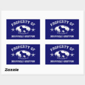 Sticker Rectangulaire Bruxelles Griffon (Feuille)