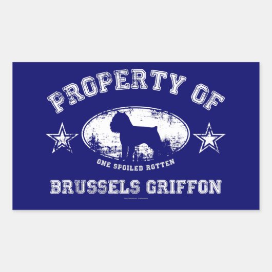 Sticker Rectangulaire Bruxelles Griffon (Devant)