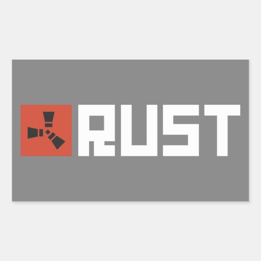 Sticker Rectangulaire BRWG Bannière RUST (Devant)