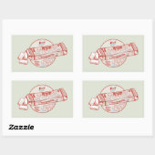 Sticker Rectangulaire Bubble gomme drôle thon saveur de poisson (Feuille)