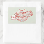 Sticker Rectangulaire Bubble gomme drôle thon saveur de poisson (Sac)