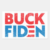 Sticker Rectangulaire Buck Fiden drôle anti Biden pro Trump (Devant)