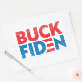Sticker Rectangulaire Buck Fiden drôle anti Biden pro Trump (Enveloppe)