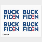 Sticker Rectangulaire Buck Fiden Slogan Chant Anti Joe Biden (Feuille)
