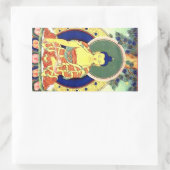 STICKER RECTANGULAIRE BUDDHA (Sac)