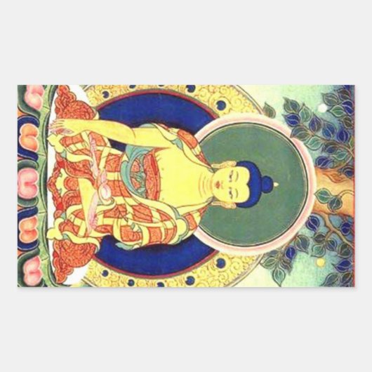 STICKER RECTANGULAIRE BUDDHA (Devant)