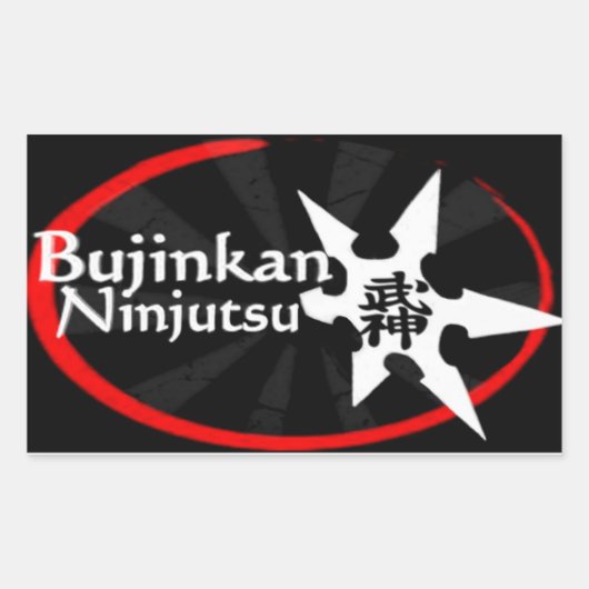 Sticker Rectangulaire Bujinkan Ninjutsu (Devant)