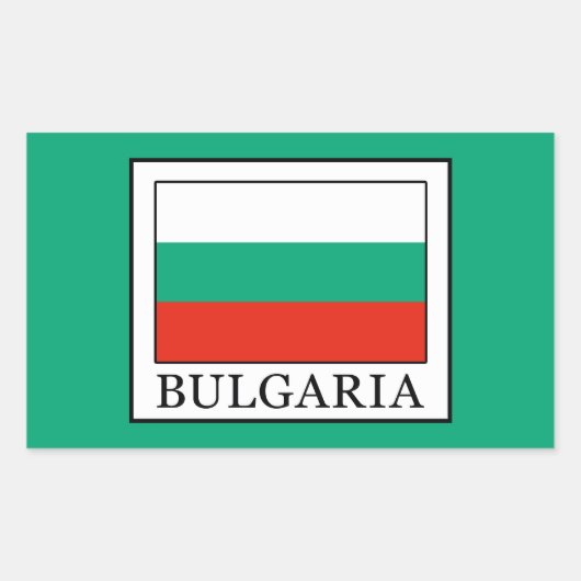 Sticker Rectangulaire Bulgarie (Devant)