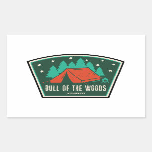 Sticker Rectangulaire Bull Du Bois Wilderness Camping Oregon
