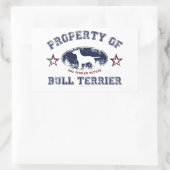 Sticker Rectangulaire Bull Terrier (Sac)