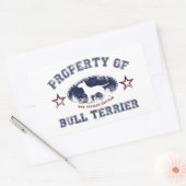 Sticker Rectangulaire Bull Terrier (Enveloppe)