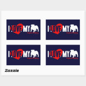 Sticker Rectangulaire Bulldog anglais (Feuille)