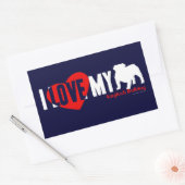 Sticker Rectangulaire Bulldog anglais (Enveloppe)