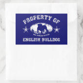 Sticker Rectangulaire Bulldog anglais (Sac)