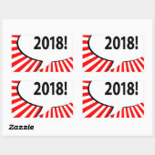 Sticker Rectangulaire Bulle comique 2018 (Feuille)