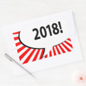 Sticker Rectangulaire Bulle comique 2018 (Enveloppe)