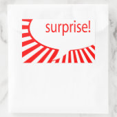 Sticker Rectangulaire bulle de discours de parti surprise (Sac)