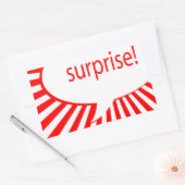 Sticker Rectangulaire bulle de discours de parti surprise (Enveloppe)