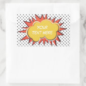 Sticker Rectangulaire Bulle de texte personnalisée d'explosion de bande  (Sac)