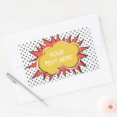 Sticker Rectangulaire Bulle de texte personnalisée d'explosion de bande  (Enveloppe)