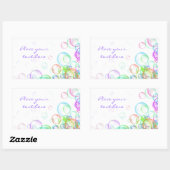 Sticker Rectangulaire Bulles de savon (Feuille)