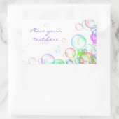 Sticker Rectangulaire Bulles de savon (Sac)