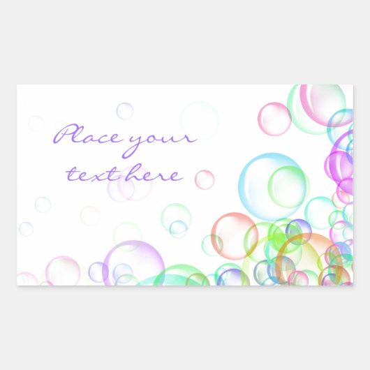 Sticker Rectangulaire Bulles de savon (Devant)