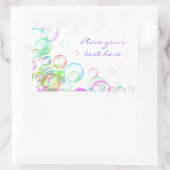 Sticker Rectangulaire Bulles de savon (Sac)