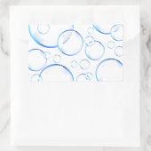 Sticker Rectangulaire Bulles de savon bleu transparent (Sac)