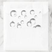 Sticker Rectangulaire Bulles en noir et blanc (Sac)