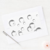 Sticker Rectangulaire Bulles en noir et blanc (Enveloppe)