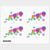 Sticker Rectangulaire Bulles soufflantes (Arc-en-ciel) (Feuille)