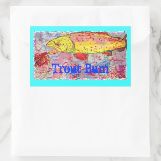 Sticker Rectangulaire Bum à truites (Sac)