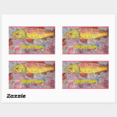 Sticker Rectangulaire bum de truite (Feuille)