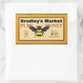 Sticker Rectangulaire Bumble jaune et noir Customisé (Sac)