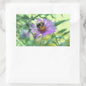 Sticker Rectangulaire Bumblebee sur Purple Daisy (Sac)