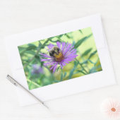Sticker Rectangulaire Bumblebee sur Purple Daisy (Enveloppe)