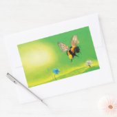 Sticker Rectangulaire Bumblebee survolant le pré (Enveloppe)