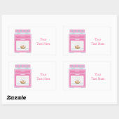 Sticker Rectangulaire Bun In Four (rose personnalisable) (Feuille)